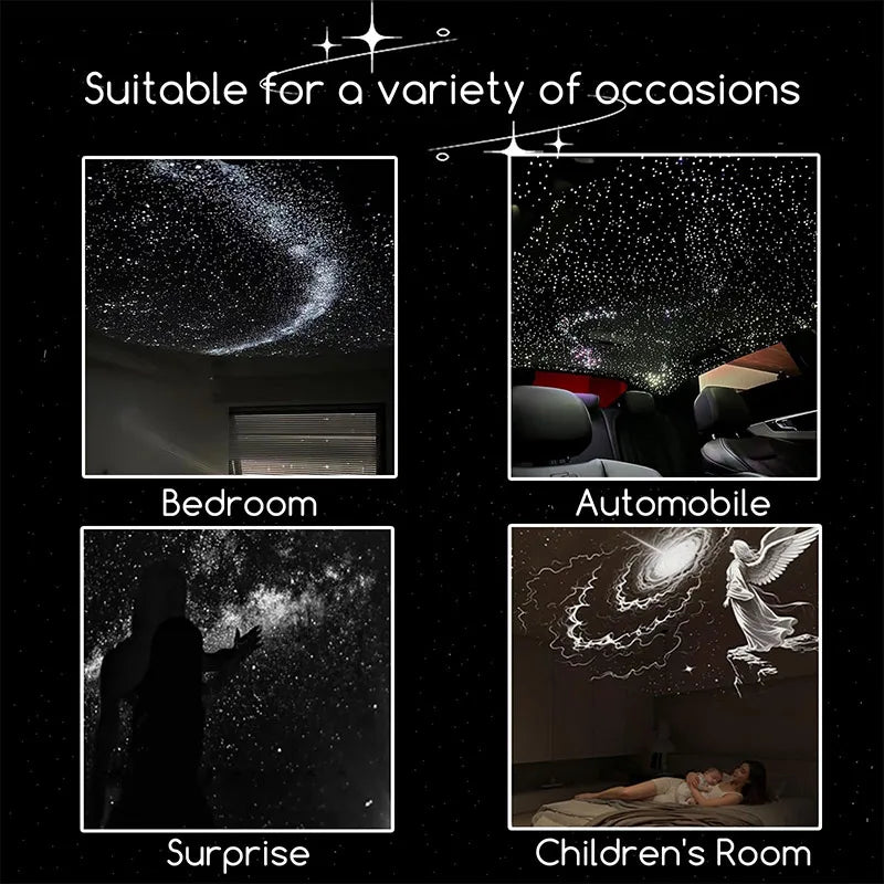 Usb Mini Galaxy Star Projector Star With 24 Sliding Projection Films Starry Space Atmosphere Nightlight Kid Car Home Decoration